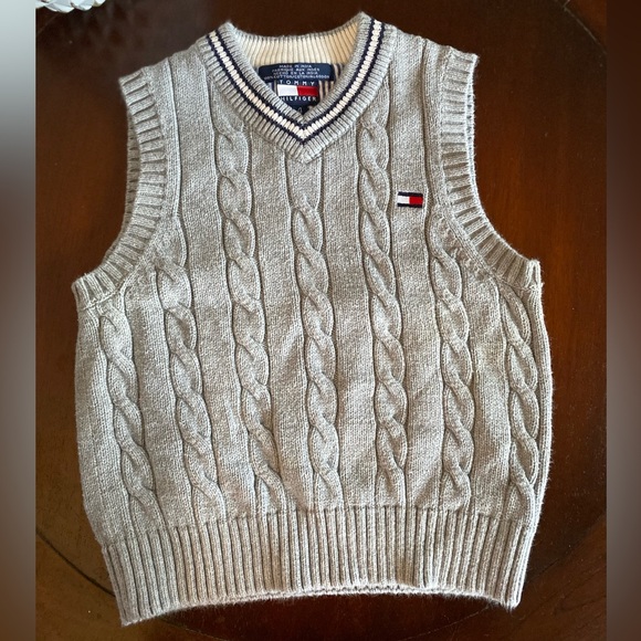 Tommy Hilfiger Other - Tommy Hilfiger Grey Sweater Vest Size 4T Cotton Gray
